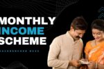 Happy couple receiving money from Monthly Income Scheme