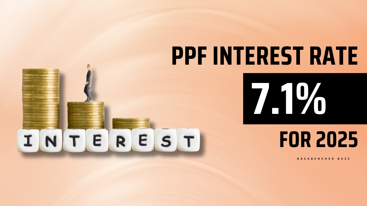 PPF interest rate set at 7.1% for 2025 with coin stacks