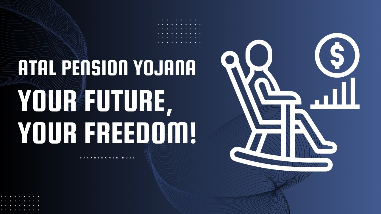 Person relaxing in rocking chair with financial growth icons symbolizing Atal Pension Yojana
