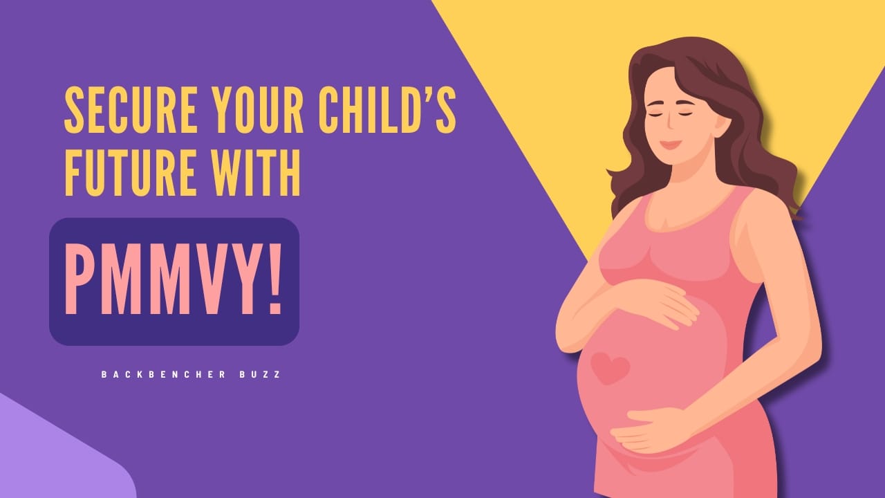 Happy pregnant woman securing her child's future with PMMVY
