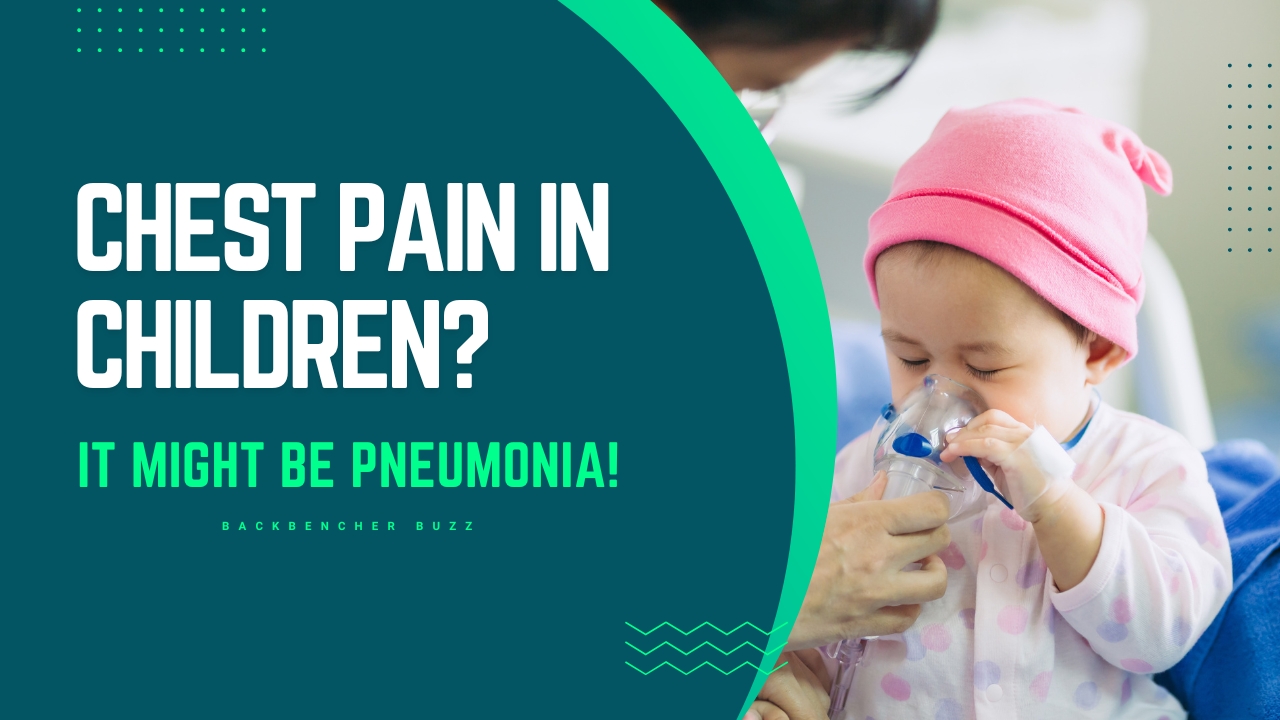 Child clutching chest in pain: How chest pain can indicate pneumonia in children and require urgent medical attention.