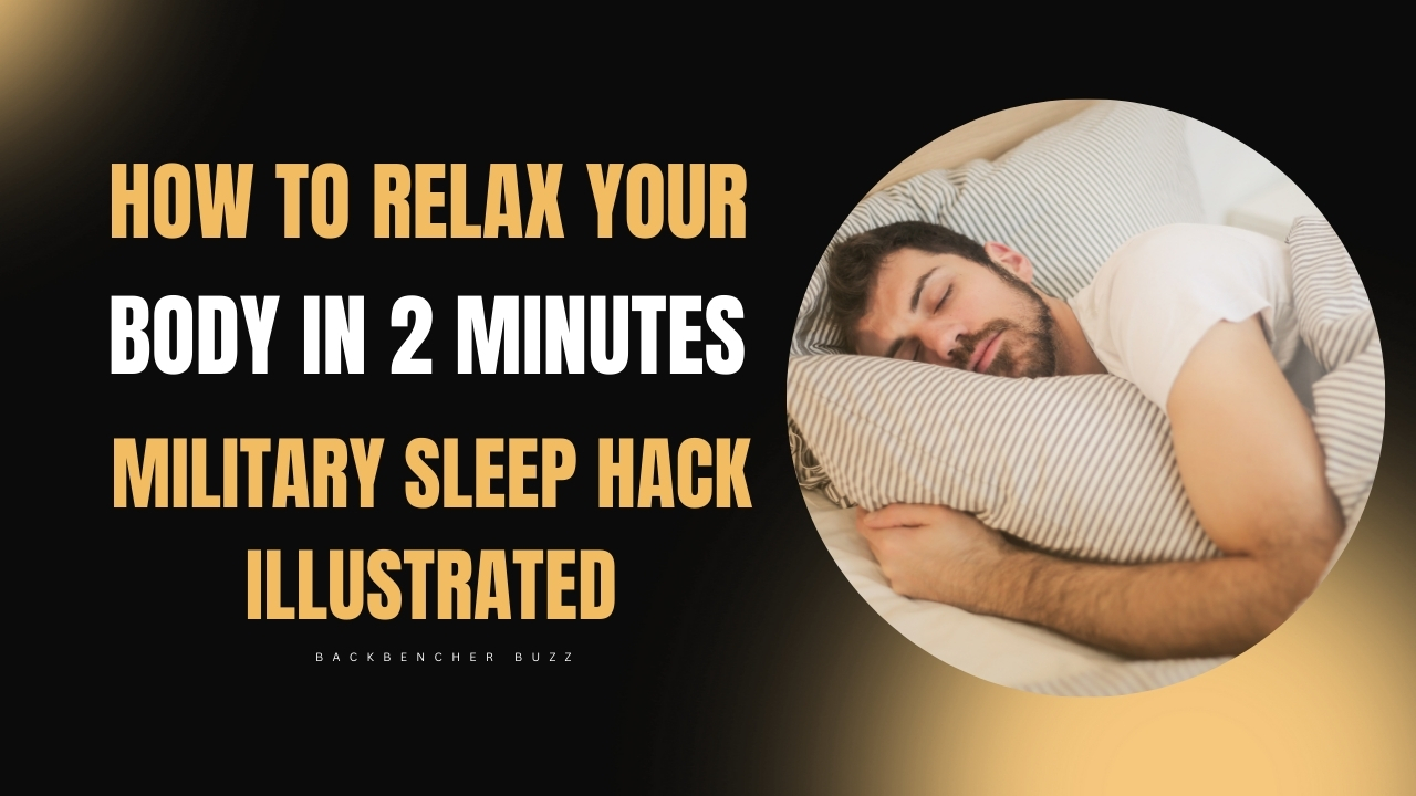 Step-by-step body relaxation technique from the Military Sleep Method for instant sleep readiness.