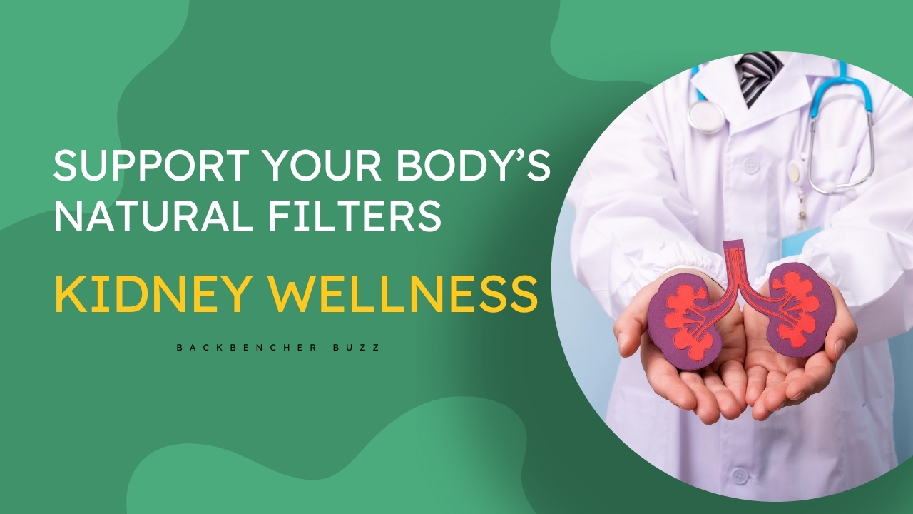 Doctor holding anatomical kidney model promoting kidney detox and wellness