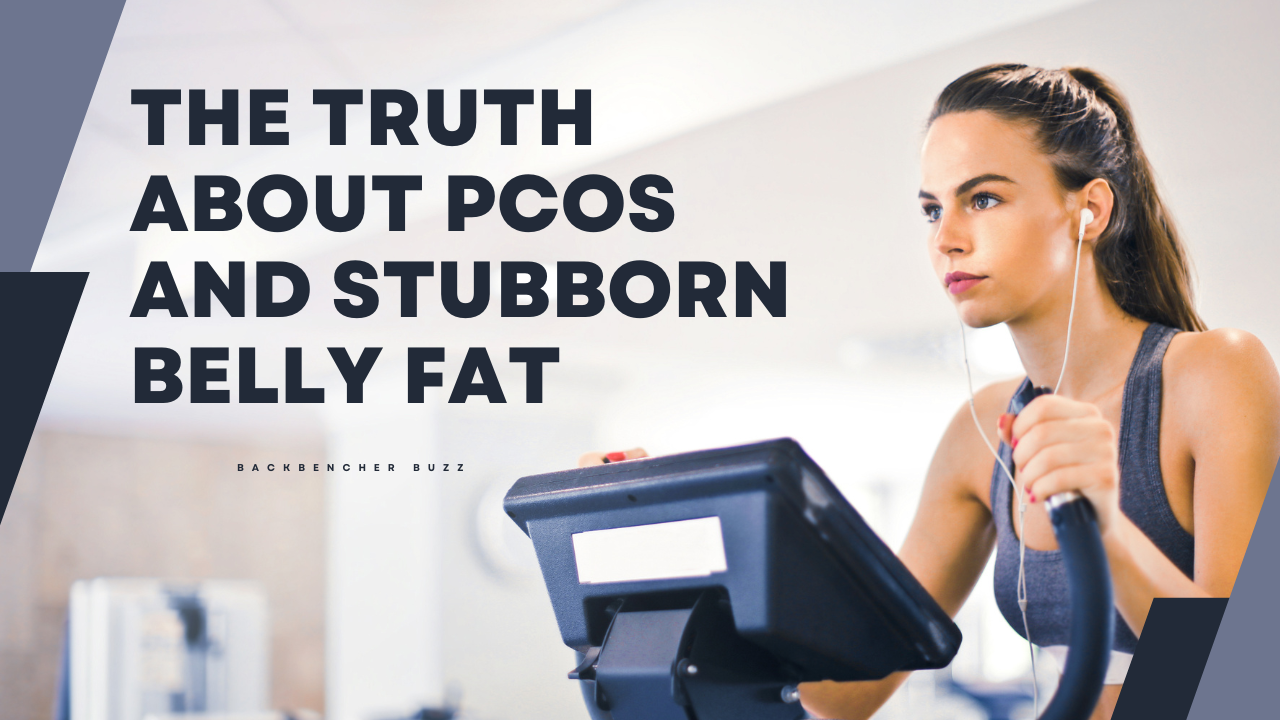 Woman working out to reduce stubborn PCOS belly fat