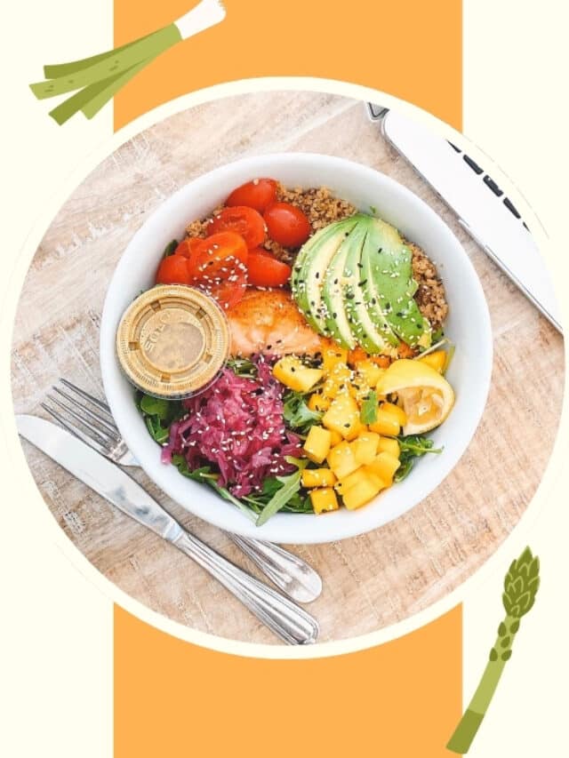 Three simple low calorie breakfast plates including oatmeal, toast, and yogurt