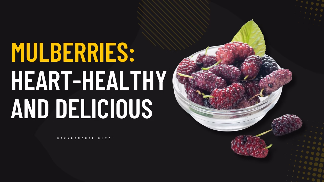 Bowl of heart-healthy mulberries illustrating the delicious side of mulberry health benefits
