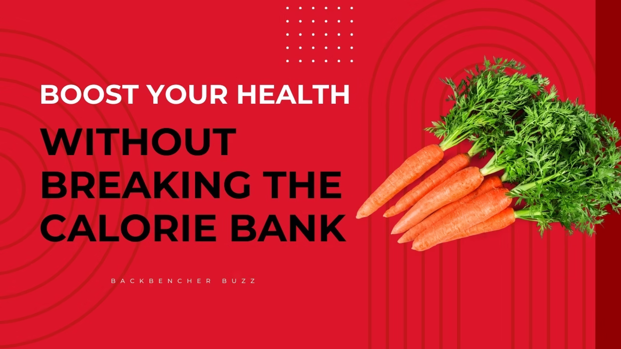 Fresh carrots with vibrant green tops highlighting low calorie, high nutrition benefits of Carrot Calories
