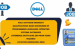 Dell Software Engineer 1 job post graphic showing role, qualifications, experience, and Bangalore location.