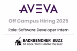 AVEVA Off Campus Hiring 2025 for Software Developer Intern role, posted by BackBencher Buzz.