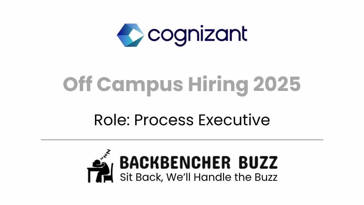 Cognizant BPO Hiring Drive 2025 for Process Executive roles in Mumbai, inviting fresh graduates to apply.