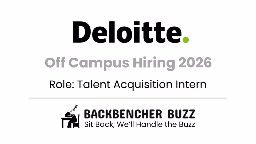 Deloitte opens Talent Acquisition Internship 2026 opportunities.