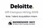 Deloitte opens Talent Acquisition Internship 2026 opportunities.