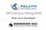Fallyn Technology off campus hiring 2026 Java Developer banner