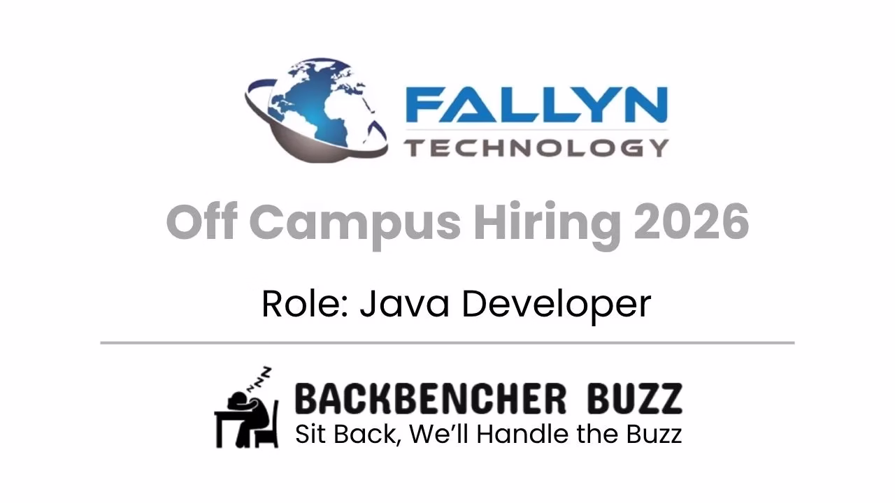 Fallyn Technology off campus hiring 2026 Java Developer banner