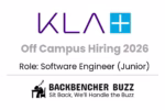 KLA off campus hiring 2026 software engineer junior banner